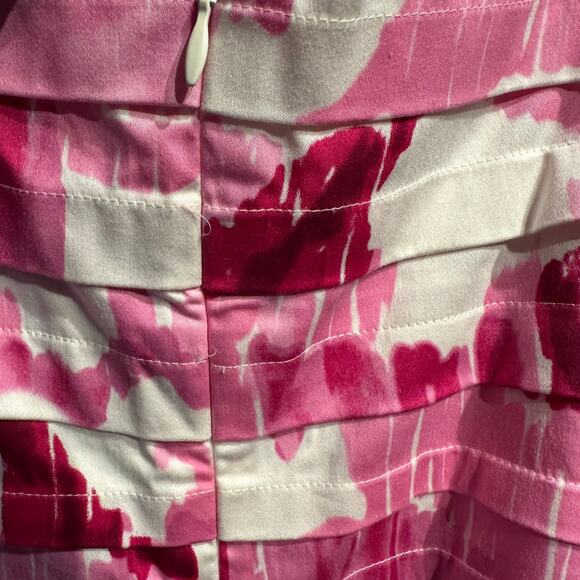 Calvin Klein Size 10 Sleeveless Dress Pink White Color Splash Party Dress Beach - Picture 6 of 6